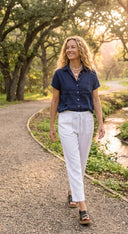 Marina Pant - Linen Creme White