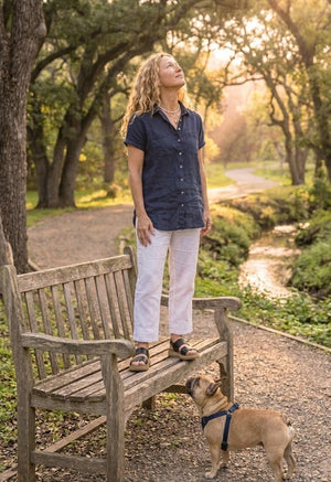 Marina Pant - Linen Creme White