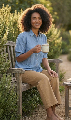 Good Girlfriend Shirt - Chambray Light Wash