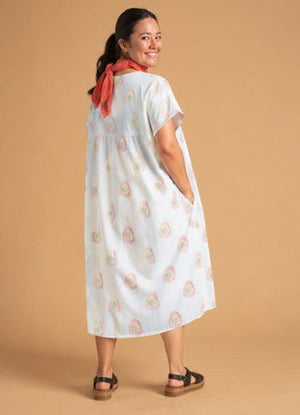 Meadow Dress - Totem Paisley in Baked Clay & Olive Oil