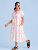 Meadow Dress - Totem Paisley in Neon Pink & Neon Peach