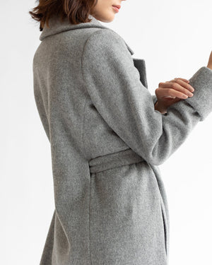 The Dearborn Long Wool Trench Coat - Black