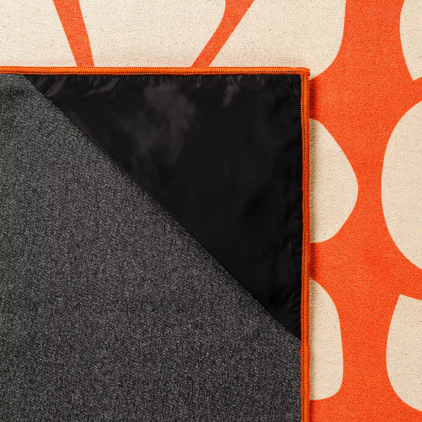 Blanket Towel: Big Flowers Expedition Orange