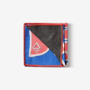 Hand Towel: Wild Flowers Stellar Blue Red
