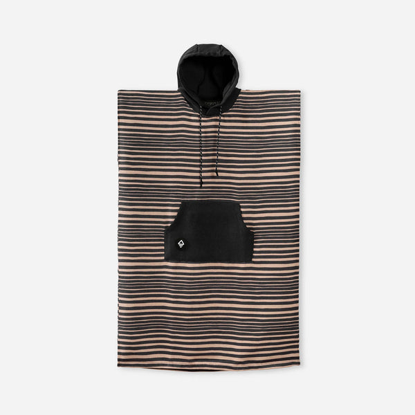 Changing Poncho: Heritage Stripe Black and Tan