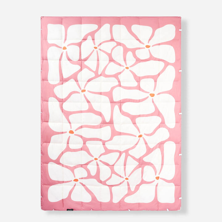 Graphene Puffer Blanket: Happy Flowers Desert Clay