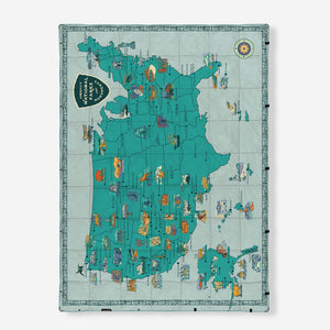 Graphene Puffer Blanket: National Parks and Monuments Map