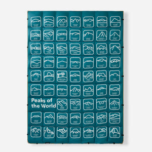 Graphene Puffer Blanket: Peaks of the World Teal Ocean