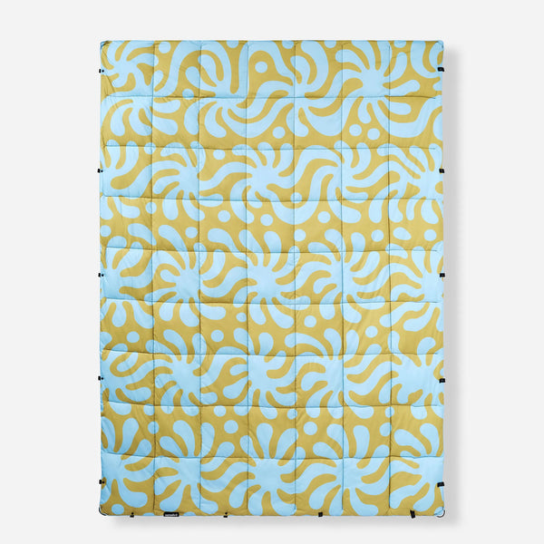 Graphene Puffer Blanket: Whirlpool Meadow Green