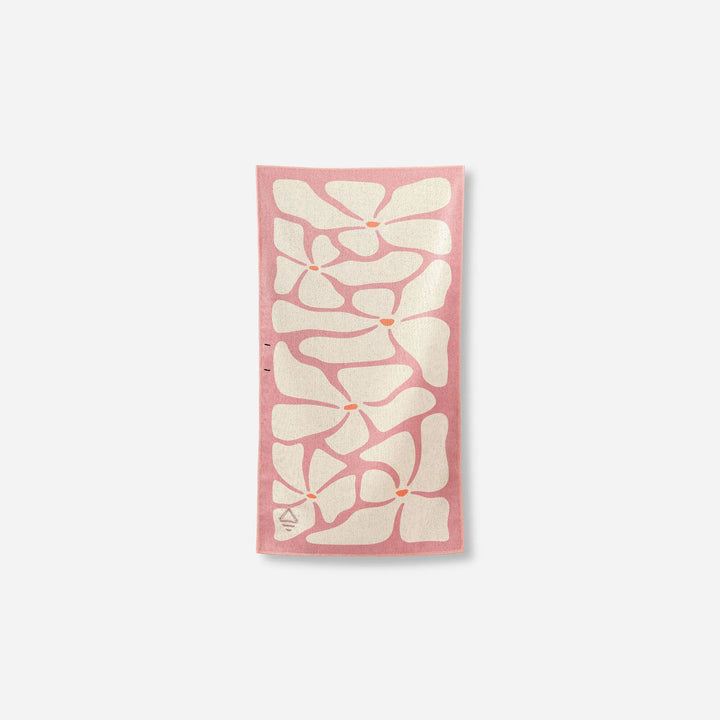 Hand Towel: Happy Flowers Desert Clay
