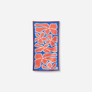 Hand Towel: Wild Flowers Stellar Blue Red