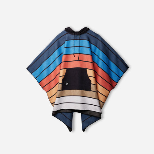 Poncho Towel: Stripes Blue Orange