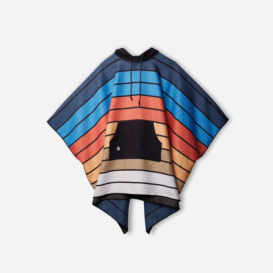 Poncho Towel: Stripes Blue Orange