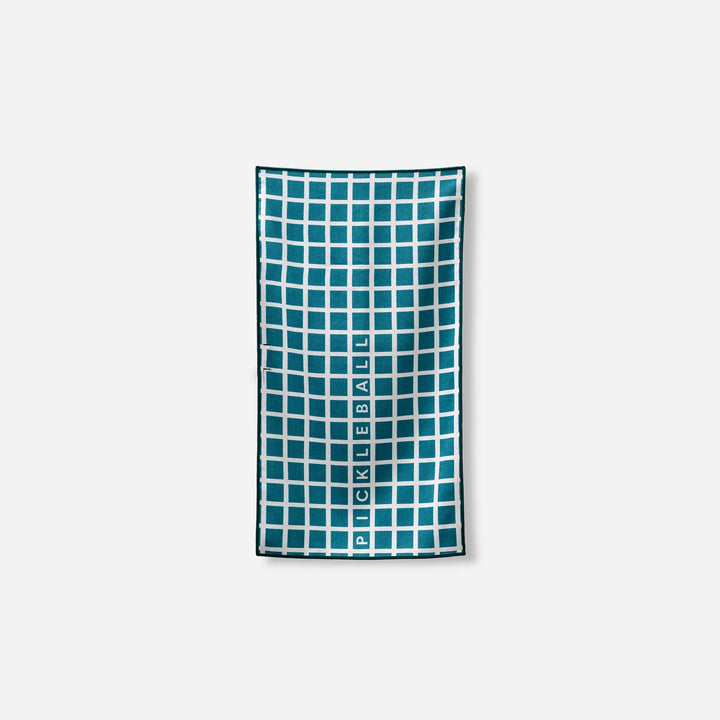 Pickleball Towel: Pickleball Net Teal Ocean