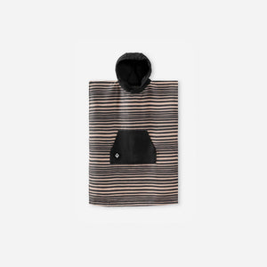 Kids Changing Poncho: Heritage Stripe Black and Tan