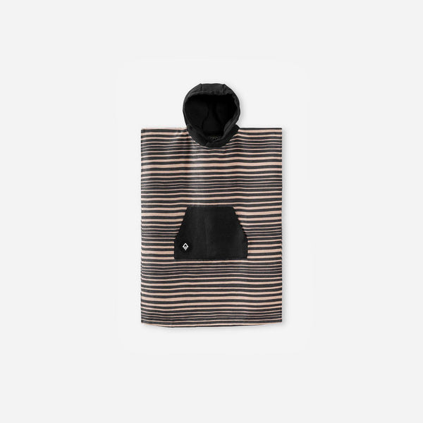 Kids Changing Poncho: Heritage Stripe Black and Tan