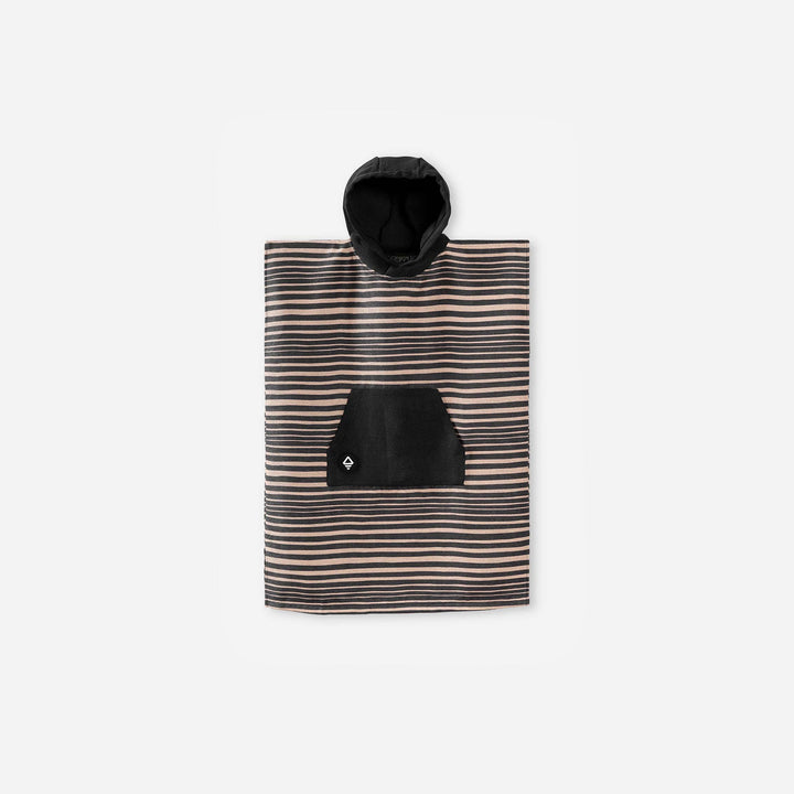 Kids Changing Poncho: Heritage Stripe Black and Tan