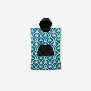 Kids Changing Poncho: Palms Resort Teal Ocean