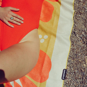 Original Towel: Aloha Bloom Red Amber Sun