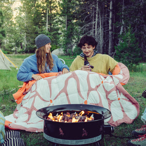 Graphene Puffer Blanket: Happy Flowers Desert Clay