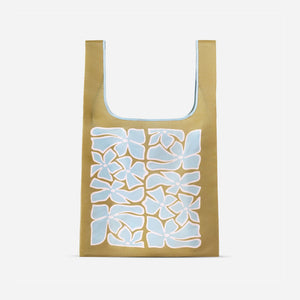 Pocket Tote: Wild Flowers Meadow Green