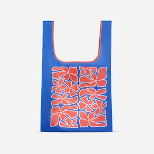 Pocket Tote: Wild Flowers Stellar Blue Red