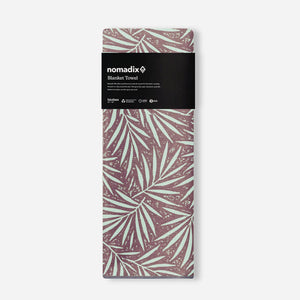 Blanket Towel: Heritage Palm Warm Blue Earth