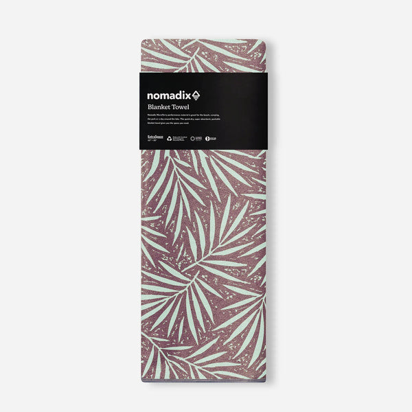 Blanket Towel: Heritage Palm Warm Blue Earth
