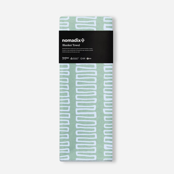 Blanket Towel: Switchback Seafoam Green