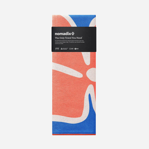 Original Towel: Wild Flowers Stellar Blue Red