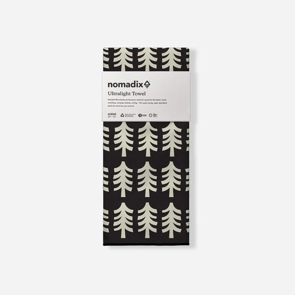 Ultralight Towel: Fresh Pines Black and Tan