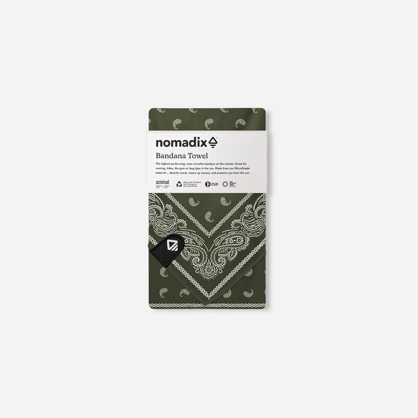 Bandana Towel: Paisley Forest Green