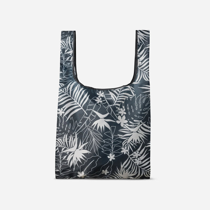 Pocket Tote: Retro Palms Black