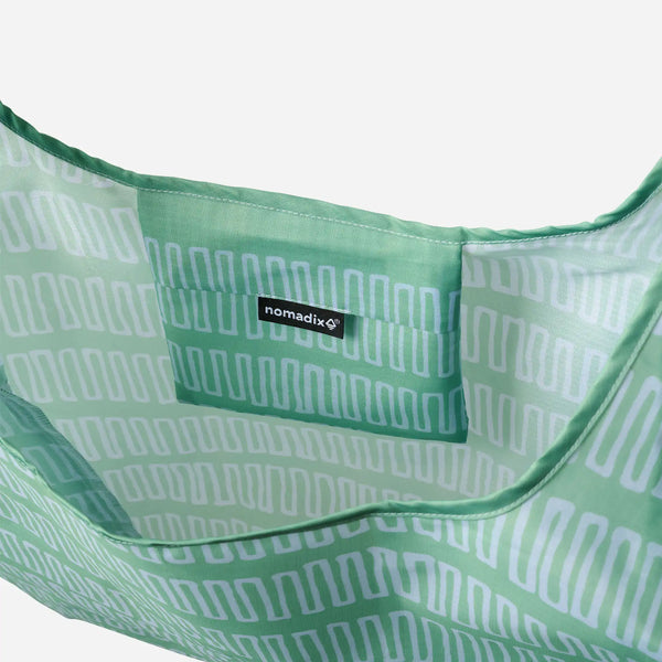 Pocket Tote: Switchback Seafoam Green