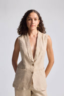 Sleeveless Hemp Jacket