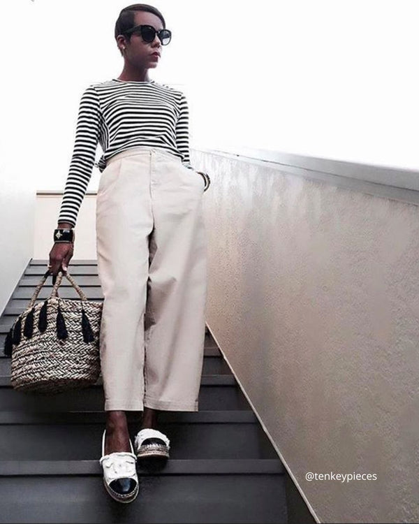 Marinière Black and White Striped Tee