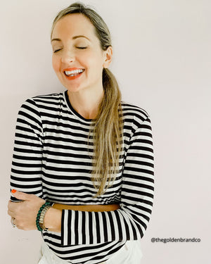 Marinière Black and White Striped Tee