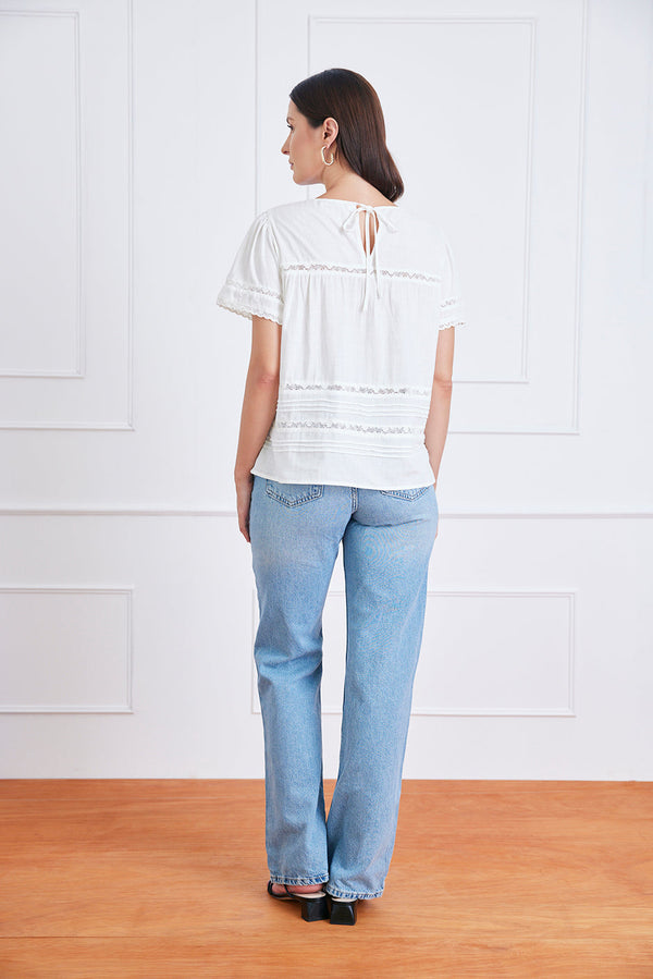 Dawn Tee in Off White