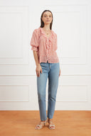 Chloe Shirt in Chili Vintage Bloom