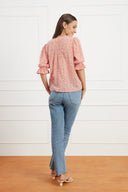 Chloe Shirt in Chili Vintage Bloom