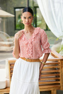 Chloe Shirt in Chili Vintage Bloom