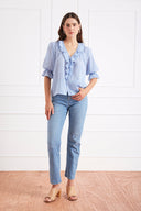 Chloe Shirt in Petite Blue Plaid