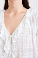 Chloe Shirt in Off White Plaid