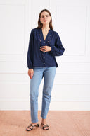 Camilla Blouse in Navy