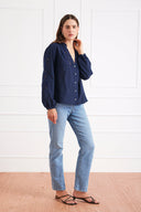 Camilla Blouse in Navy