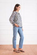 Esme Top in Sapphire Vines