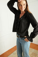 Long Sleeve Chloe Shirt in Black
