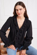 Long Sleeve Chloe Shirt in Black