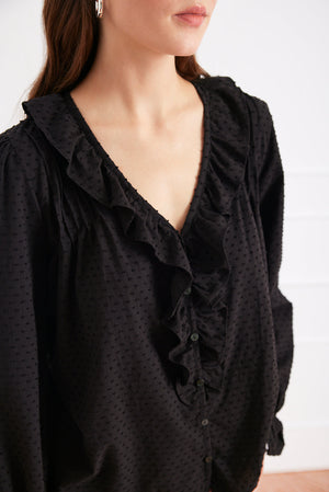 Long Sleeve Chloe Shirt in Black