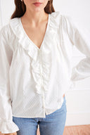 Long Sleeve Chloe Shirt in Off White